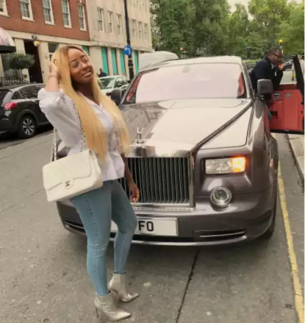 Dj Cuppy And Her Dad, Femi Otedola Step Out In His Customized Rolls Royce In London (Photo)
